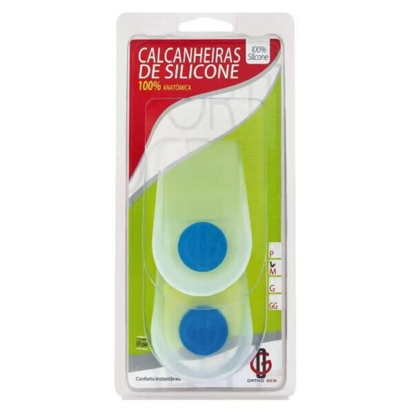 Calcanheira 100% Silicone com Ponto Azul - Orthogen