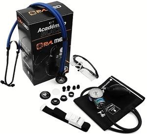 KIT ACADEMICO APARELHO + ESTETOSCOPIO COR AZUL PA MED BLACK