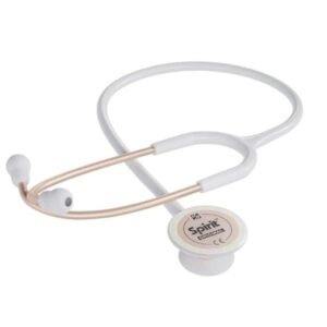 ESTETOSCOPIO ADULTO SPIRIT - MD PRO LITE BRANCO ACAB DOURADO