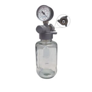 VACUOMETRO COM FRASCO DE VIDRO 500ML HAOXI