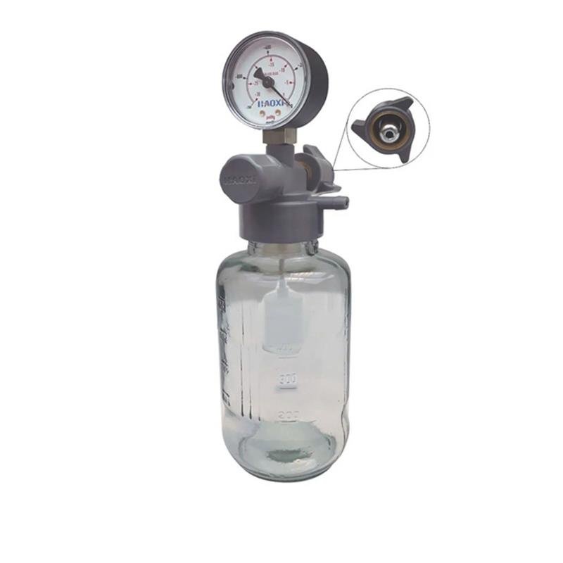 VACUOMETRO COM FRASCO DE VIDRO 500ML HAOXI