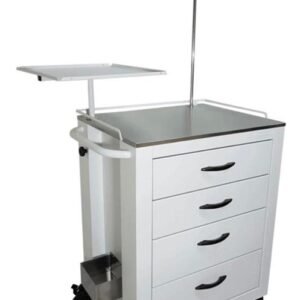 CARRO DE EMERGENCIA C/ ROD - TAMPO INOX