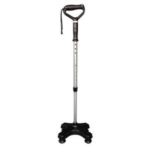 BENGALA ALUMINIO C/APOIO PRETO MERCUR 4 PONTAS