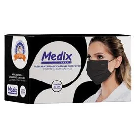 MASCARA DESC CIR. MEDIX CX/50 ( PRETA ) SAQUINHO
