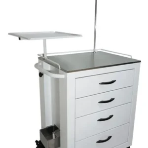 CARRO DE EMERGENCIA C/ ROD - TAMPO INOX