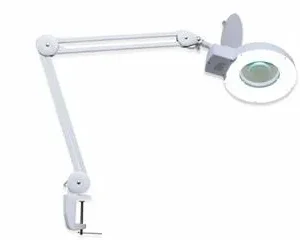 LUPA ARTICULADA 5D LED C/SUPORTE PARA MESA ARKTUS